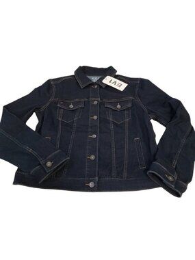 EV1 Womens Blue Jean Love Button Up Jacket Size Medium